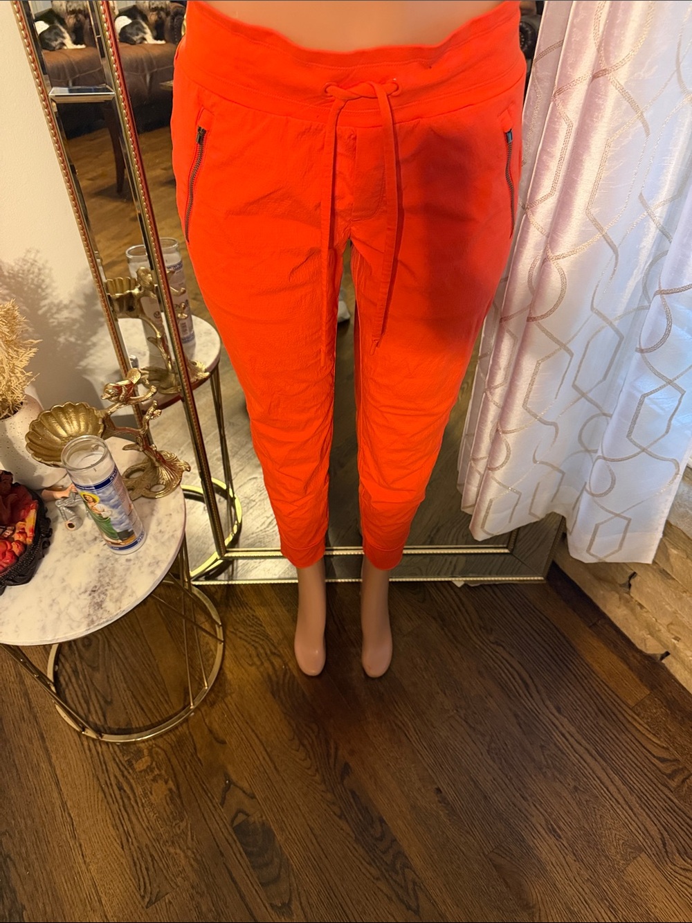 Athleta Bright Orange Drawstring Joggers